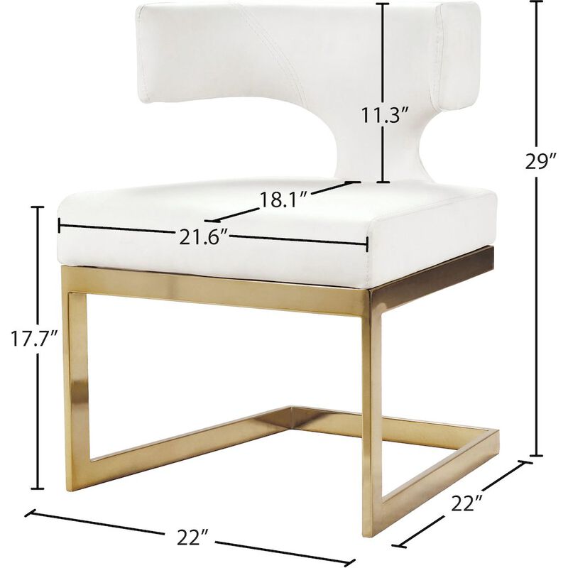 Meridian Furniture Alexandra Green Velvet Dining Chair