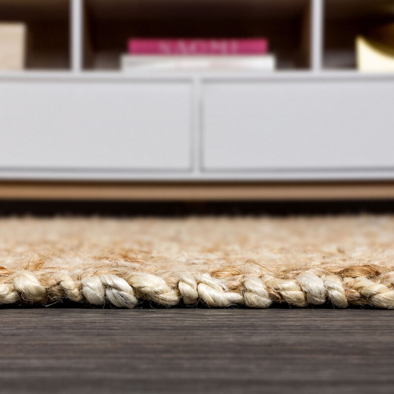 Hira Hand Woven Diamond Chunky Jute Area Rug