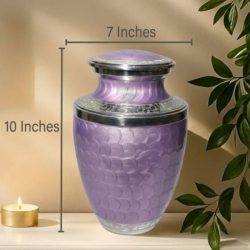 silver-toned accents urn image number 3