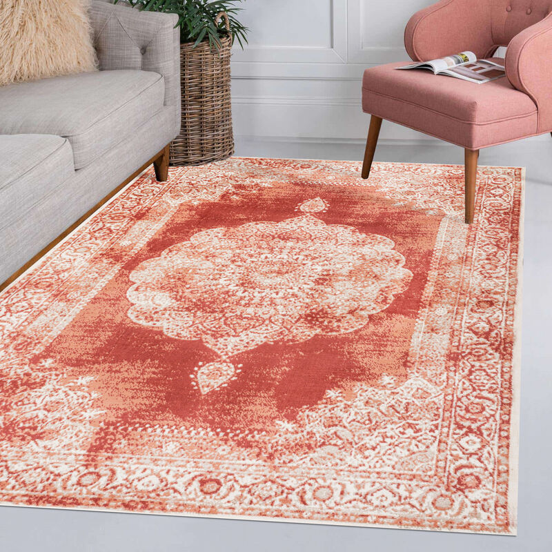 Kelly Rosalia Cottage Medallion Area Rug