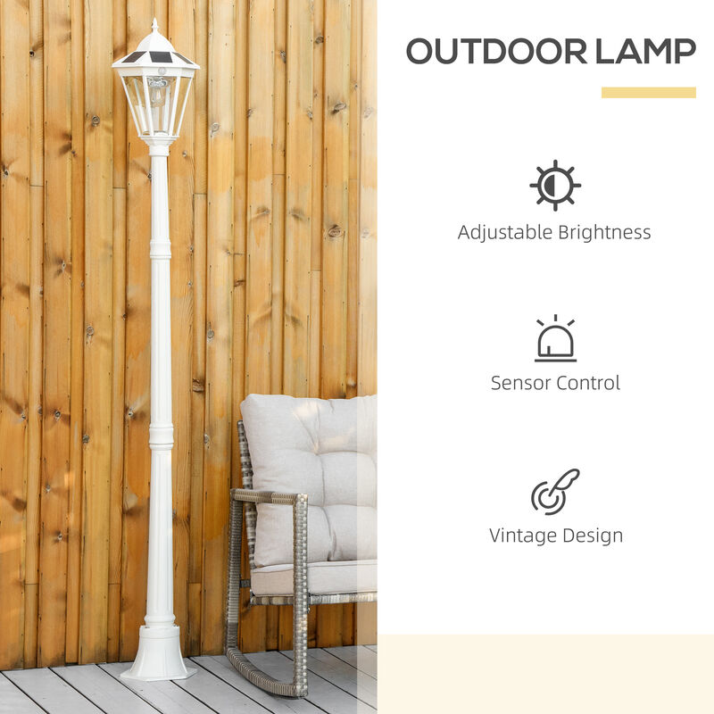 Streamdale Waterproof Solar Lamp Post with Motion Sensor
