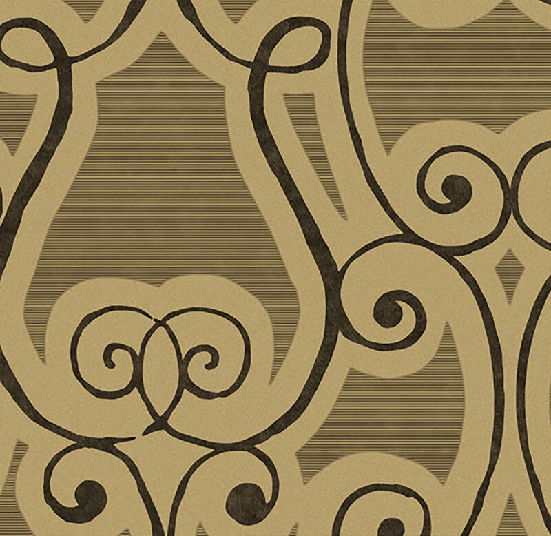 Harmony Brown Damask Wallpaper image number 0