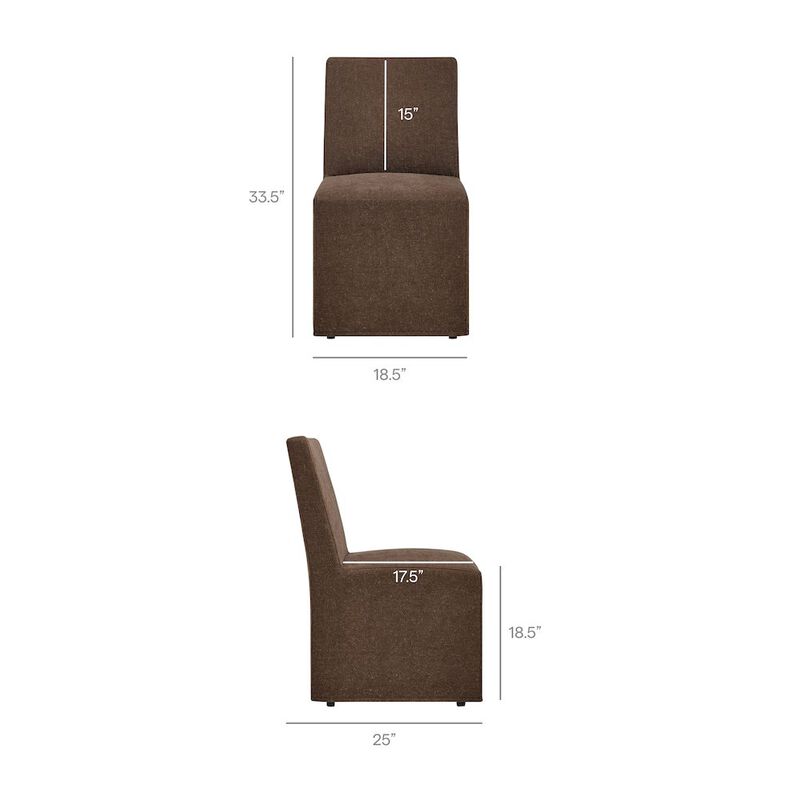 Tessera Upholstered Linen-Blend Slipcovered Dining Chair image number 1