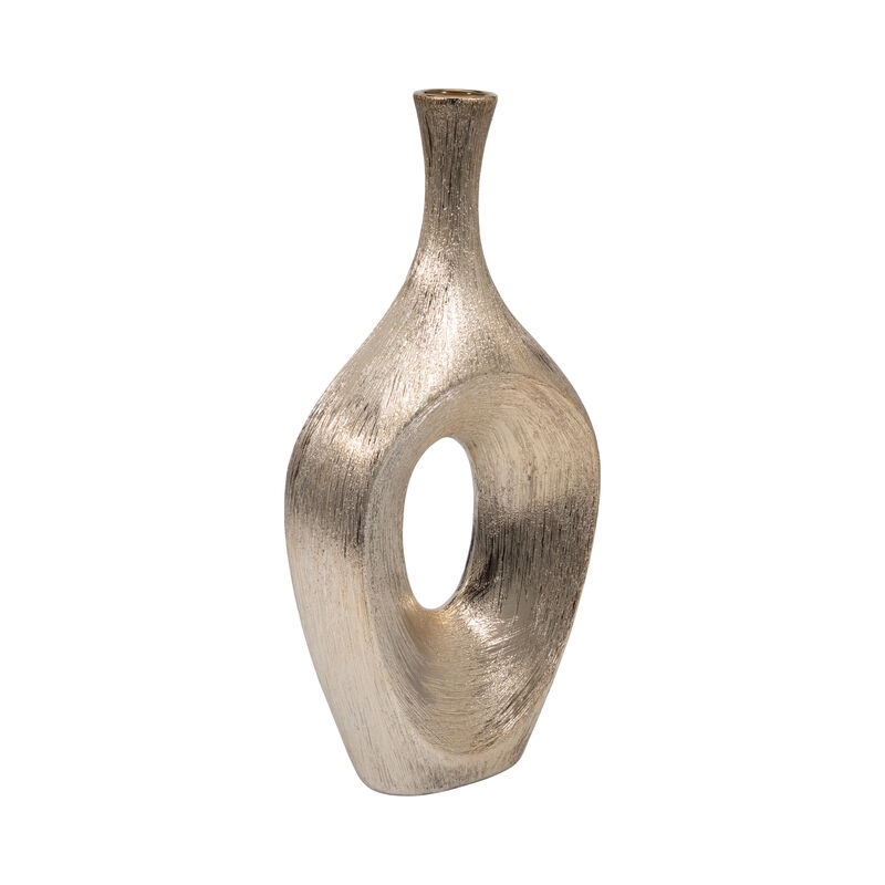 19" Scratched Open Cut Vase image number 2