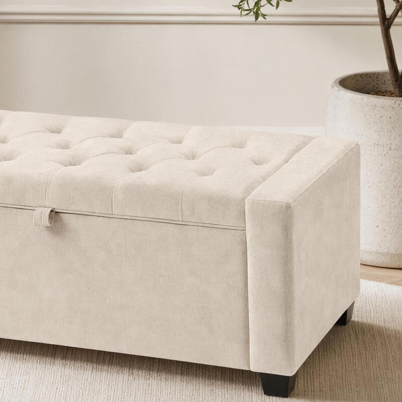 Ketcon Tufted Upholstered Storage Ottoman Bench image number 4