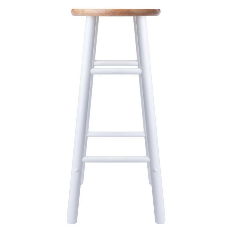 Huxton 2-Pc Bar Stools, 29", Natural & White