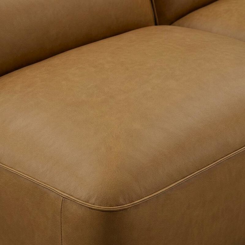 Vegan Leather Modular L-Shaped Sectional Couch for Living Room, Camel, 5 Pc image number 5