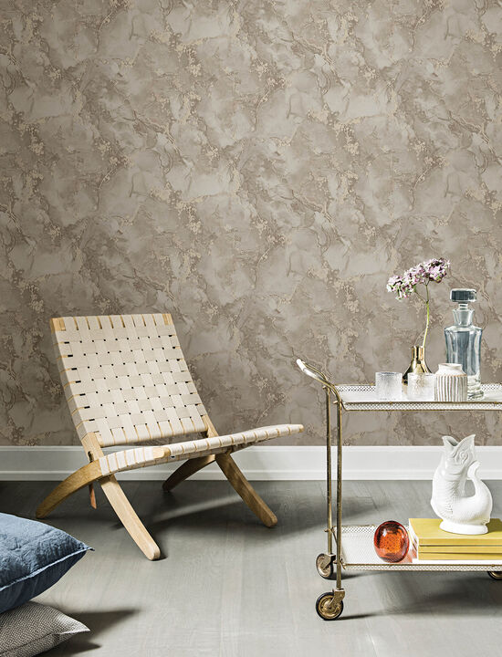Grandin Grey Marbled Wallpaper