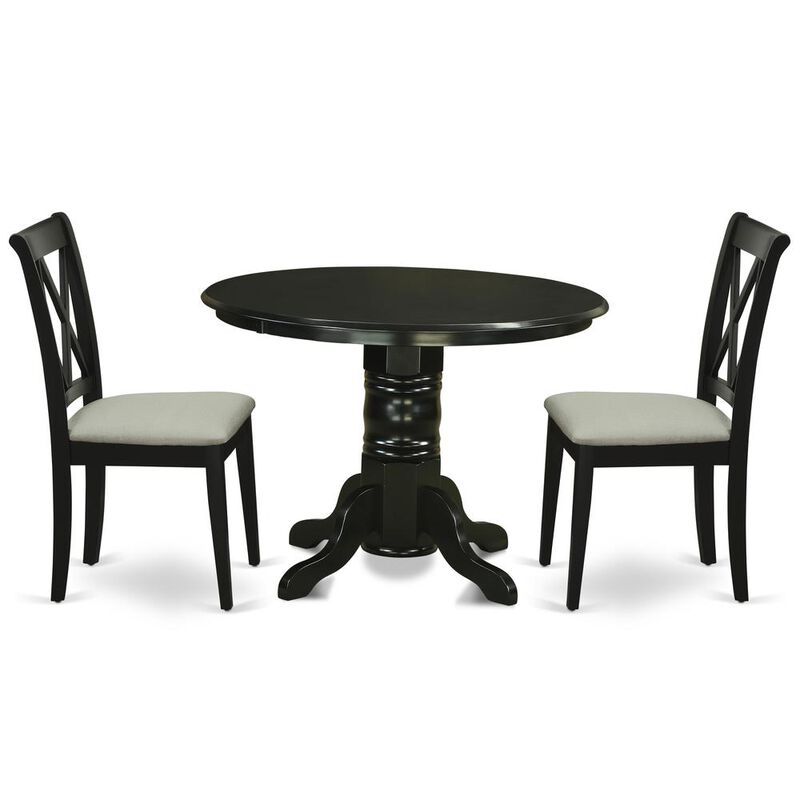East West Furniture Dining Room Set Black