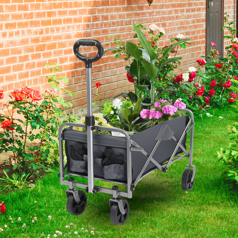 Garden Folding Cart Compact, Collapsible Cart for Convenient Transport of Gardening Tools & Supplies