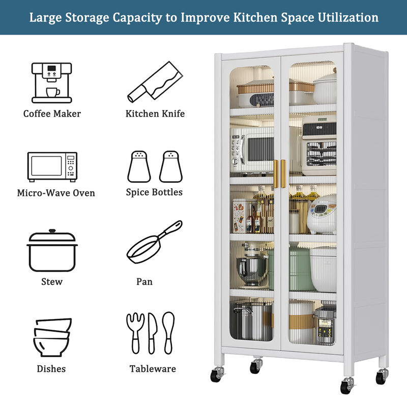 Jussep  Kitchen Pantry Storage Cabinet image number 3