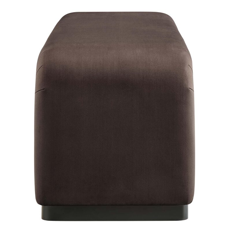 Modway EEI-6734-BRA-CAB Koda Performance Velvet Waterfall Long Bench, Brass Cadet Blue image number 3