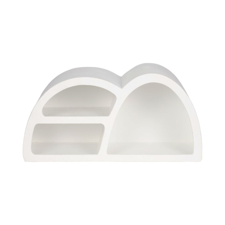 24" Long Curved 3-Shelf Wall