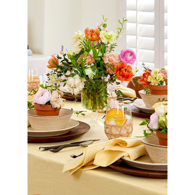 Solino Home Fete 100% Linen Table Throw &ndash; Handcrafted, Machine Washable, Perfect for Holiday and Everyday Dining