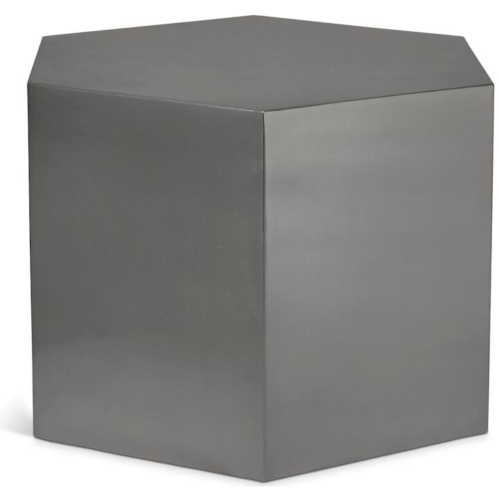 Meridian Furniture Hexagon Brushed Chrome Coffee Table