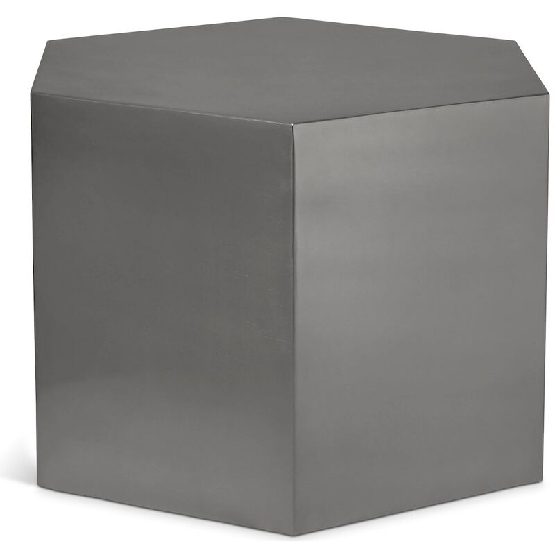Meridian Furniture Hexagon Brushed Chrome Coffee Table
