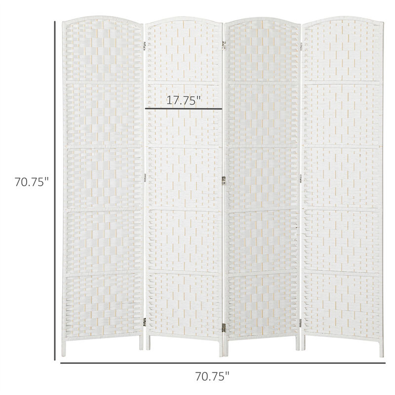 4-Panel Folding Privacy Screen &ndash; Room Divider for Bedroom, Office, or Living Room