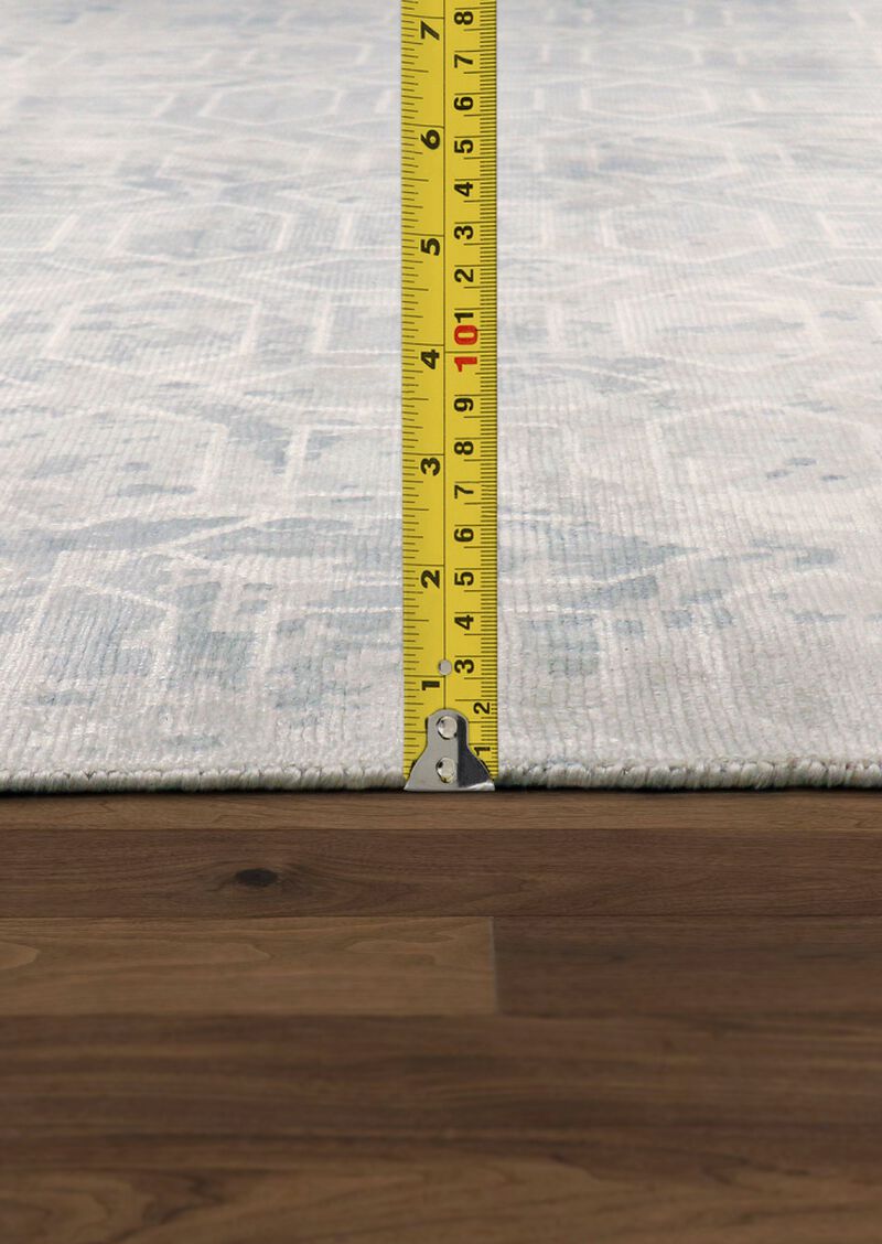 Pasargad Home Beverly Hand-Loomed Grey Silk Rug image number 4