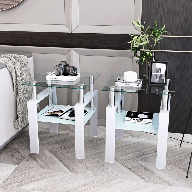 Set of 2 Modern Coffee Tables, Tea Tables and End Tables for Stylish Living Room Decor