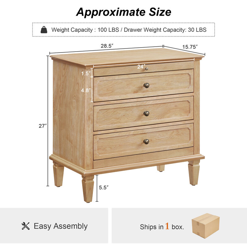 Jibber Farmhouse 3 Drawer Nightstand image number 6