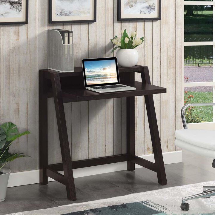Convenience Concepts Newport Lilly 2 Tier Desk, Brown