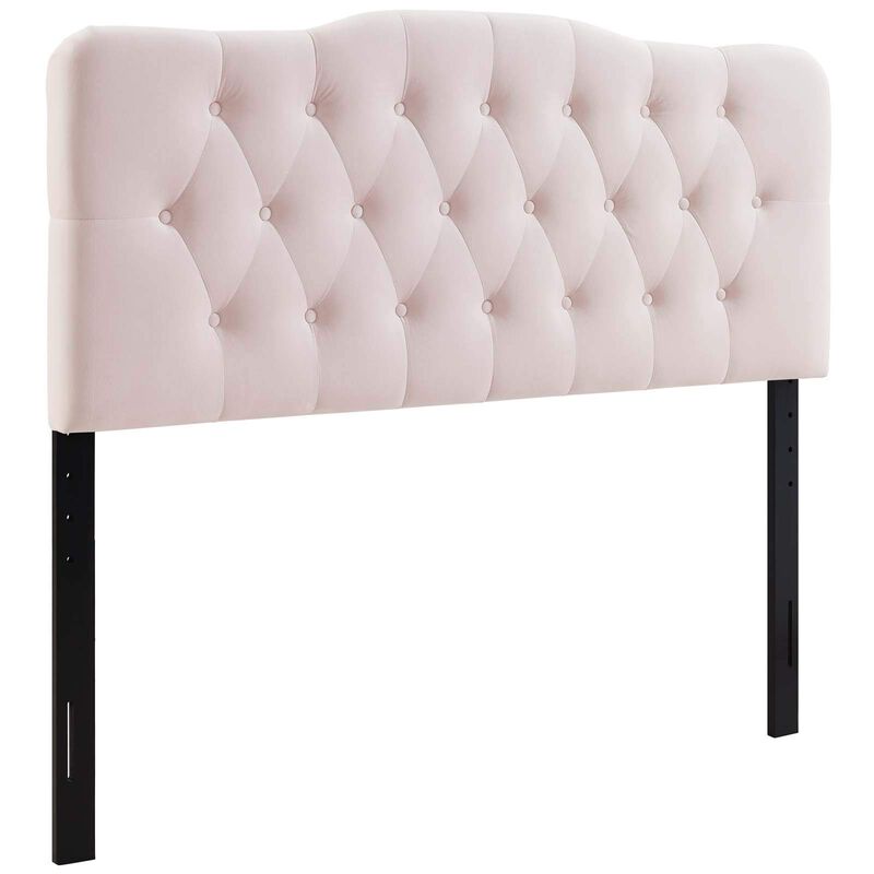 Modway Annabel Diamond Tufted Performance Velvet Queen Headboard in Pink image number 3