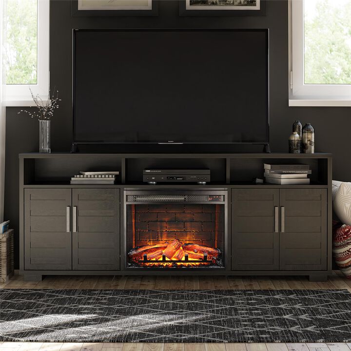 Flintrock Electric Fireplace Console TV Stand for TVs up to 75"