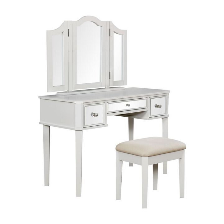 Clarisse Contemporary Vanity With Stool