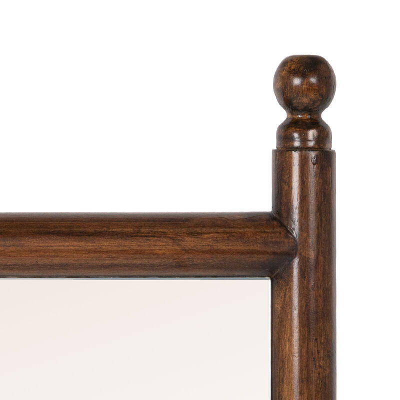Rectangular Wall Mirror with Wood Dowel Frame image number 3
