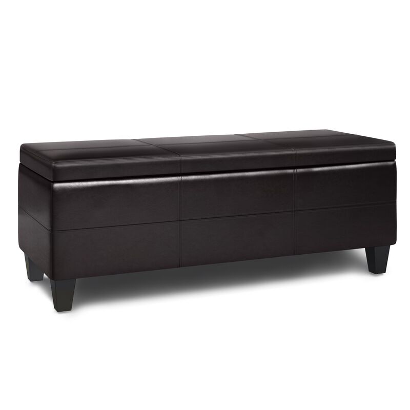 Afton 48 in Wide Rectangle Storage Ottoman Bench