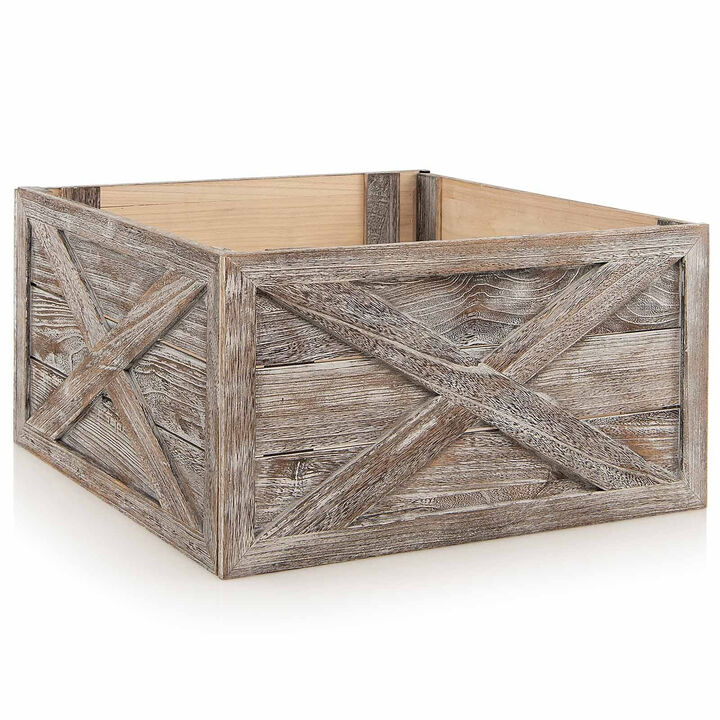 Wooden Tree Collar Box for Indoor/Outdoor Use