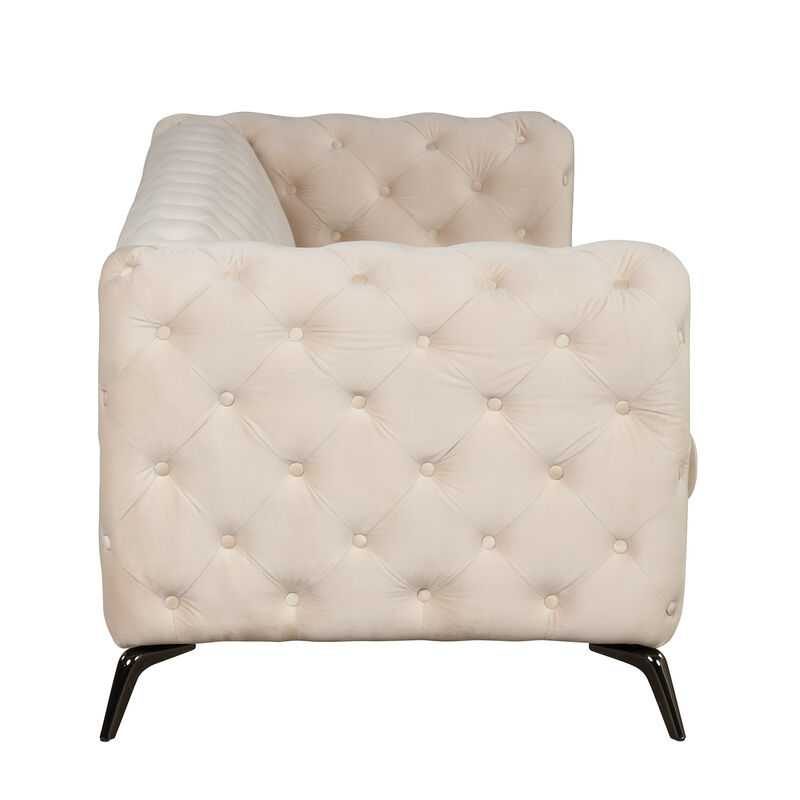 Merax 85.5" Velvet Upholstered Sofa