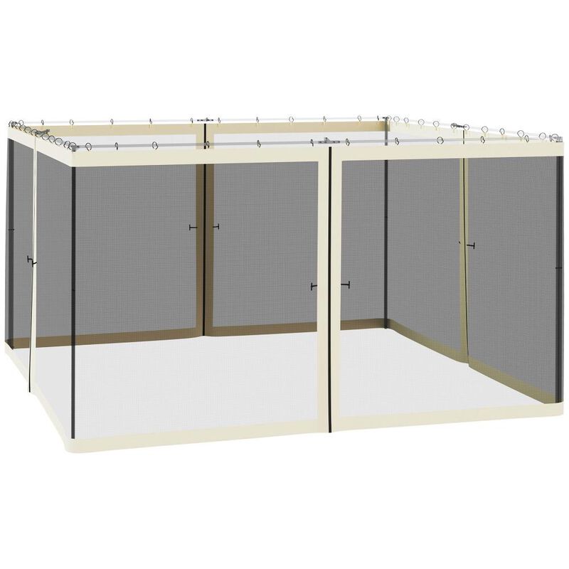 Hivvago 12x12 Gazebo Mesh Sidewall Replacement with Zipper image number 0