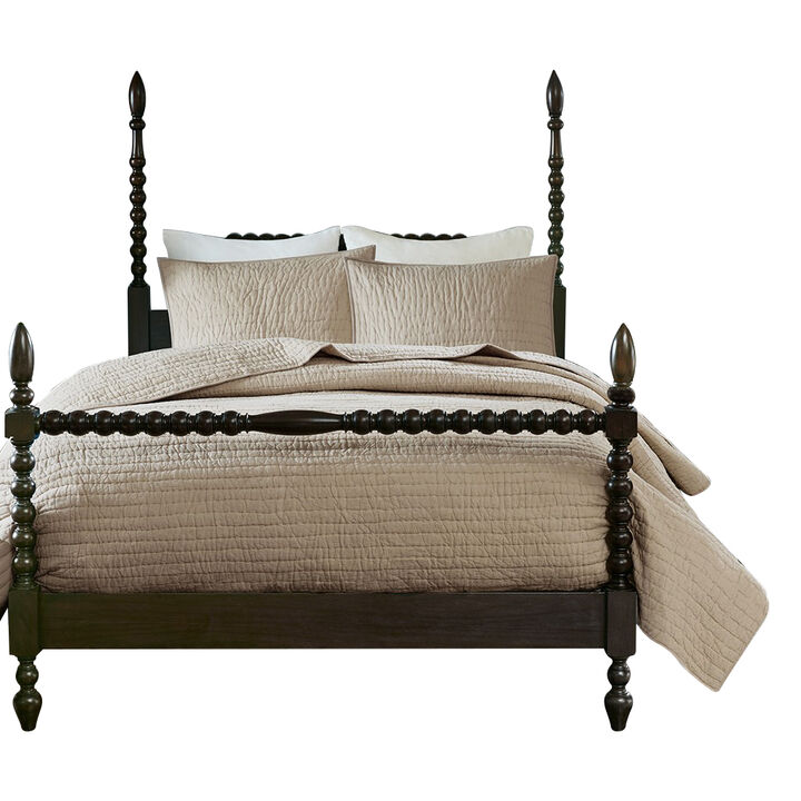 Gracie Mills Rogelio Hand-Quilted Channel Stitching Cotton Quilt Set