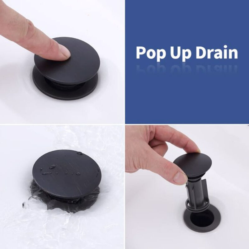 Oil Rubbed Bronze 2-Handle Bathroom Faucet,  Centerset with Pop-Up Drain & Supply Lines