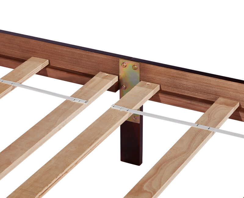 Lepvel Queen Pine wooden Bed image number 5