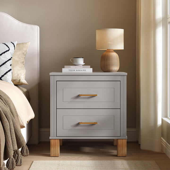 Cidwox 2 Drawer Nightstand