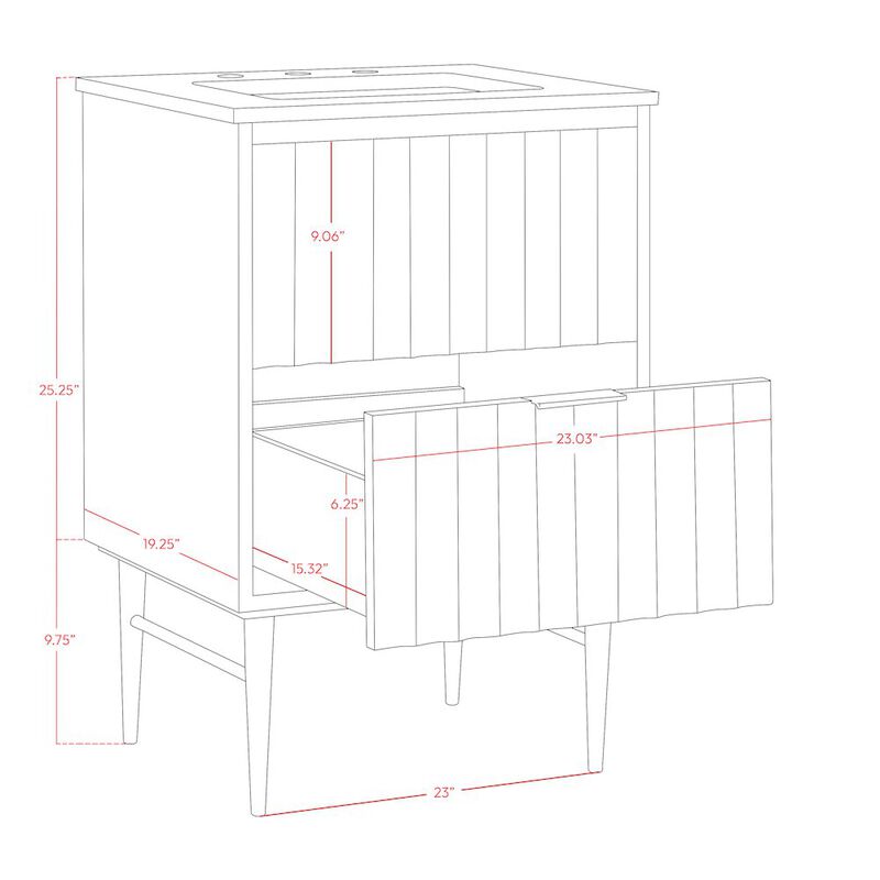 Meridian Furniture Modernist White Bathroom Vanity