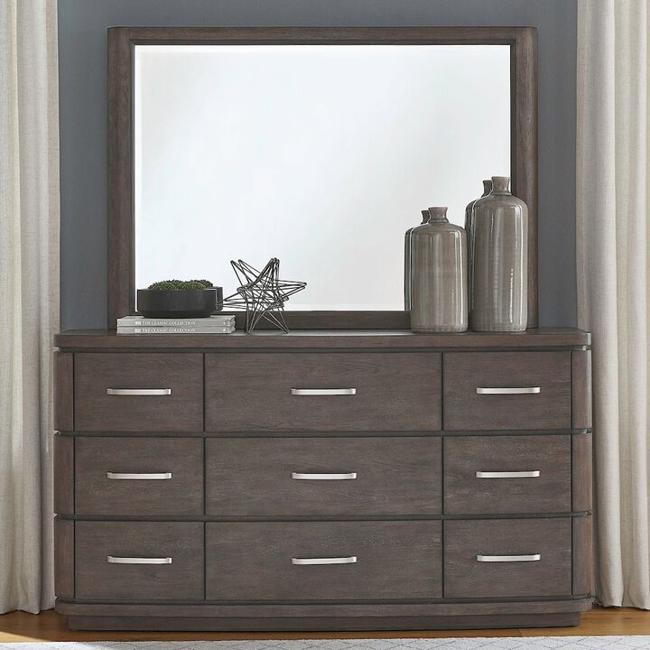 Liberty Furniture Cascade Falls Bedroom Dresser & Mirror  - Satin Espresso
