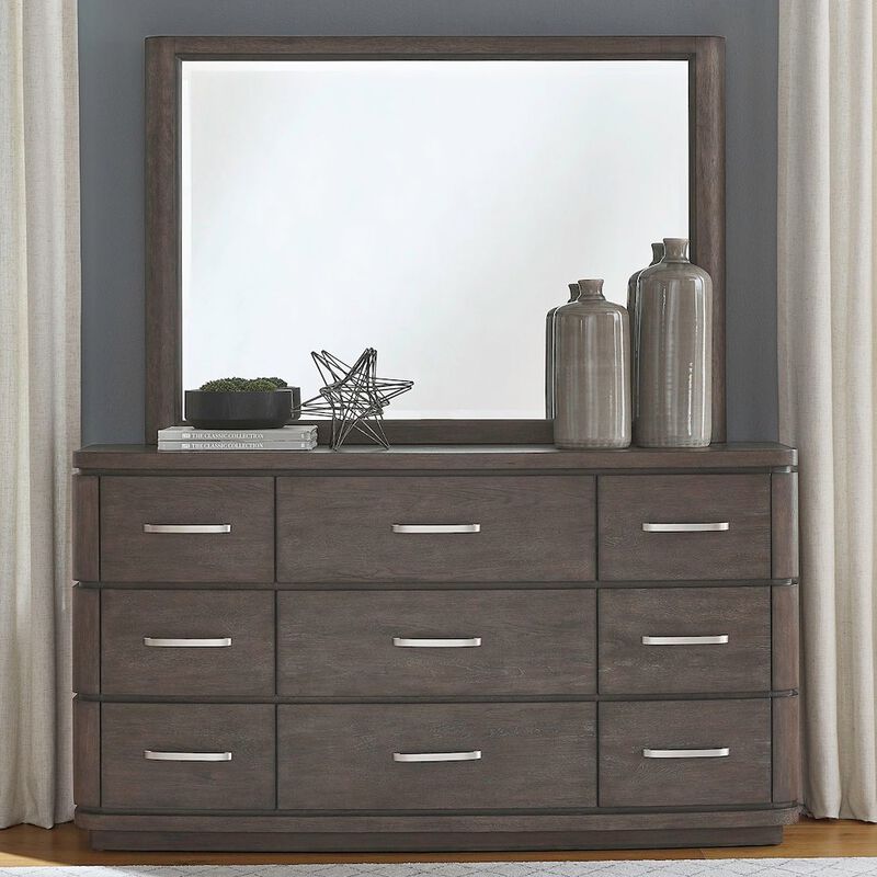 Liberty Furniture Cascade Falls Bedroom Dresser & Mirror  - Satin Espresso image number 1