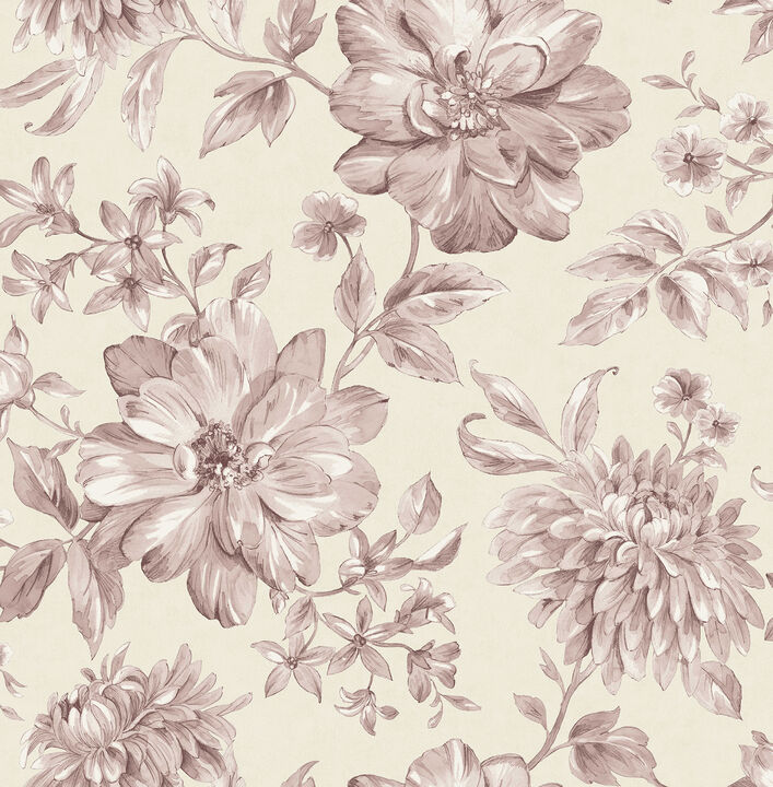 Gabriela Pink Floral Wallpaper (Set of 2)