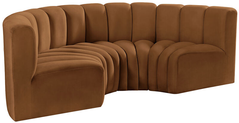 Meridian Furniture Arc Saddle Velvet Modular Sofa image number 4