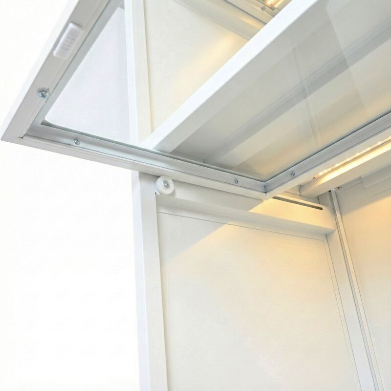Wimnux Modern LED Lighted Metal Display Cabinet image number 3