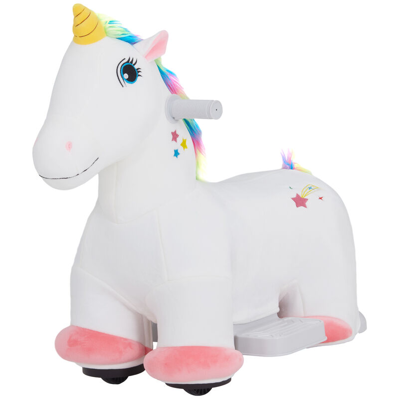 BreeBe Kids Ride on Unicorn, 6V Battery Powered Electric Ride on Animal Toy w/ Music Forward, Foot Pedal image number 0