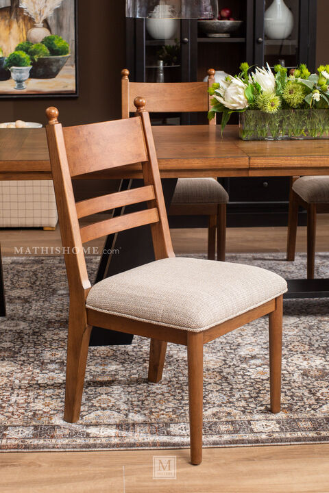 Chadworth Brown Slat Back Dining Chair