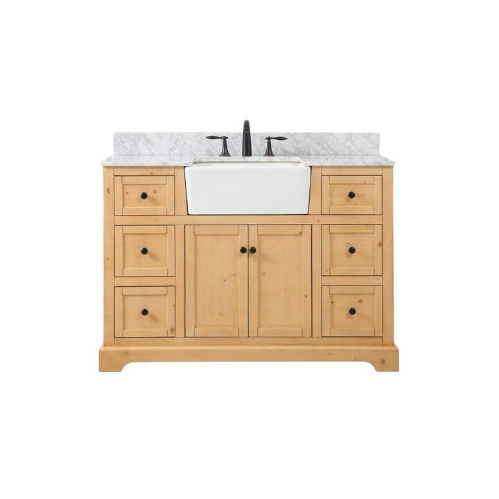 Elegant Kitchen and Bath 48 inch Single bathroom vanity in natural wood