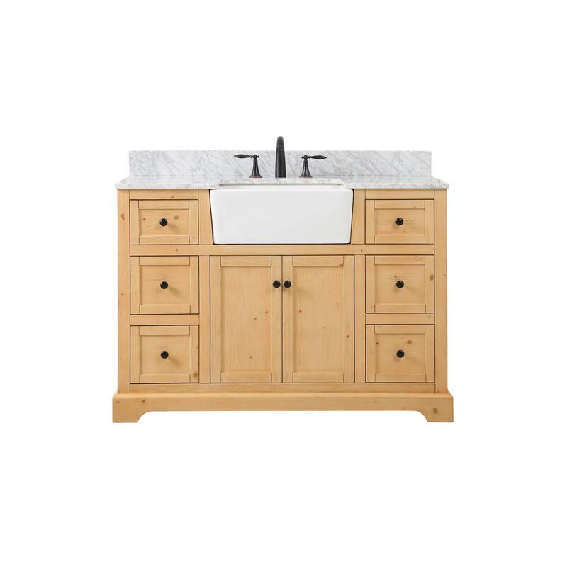 Elegant Kitchen and Bath 48 inch Single bathroom vanity in natural wood