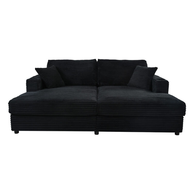 Merax Oversized Loveseat Chaise Lounge Sectional Sofa