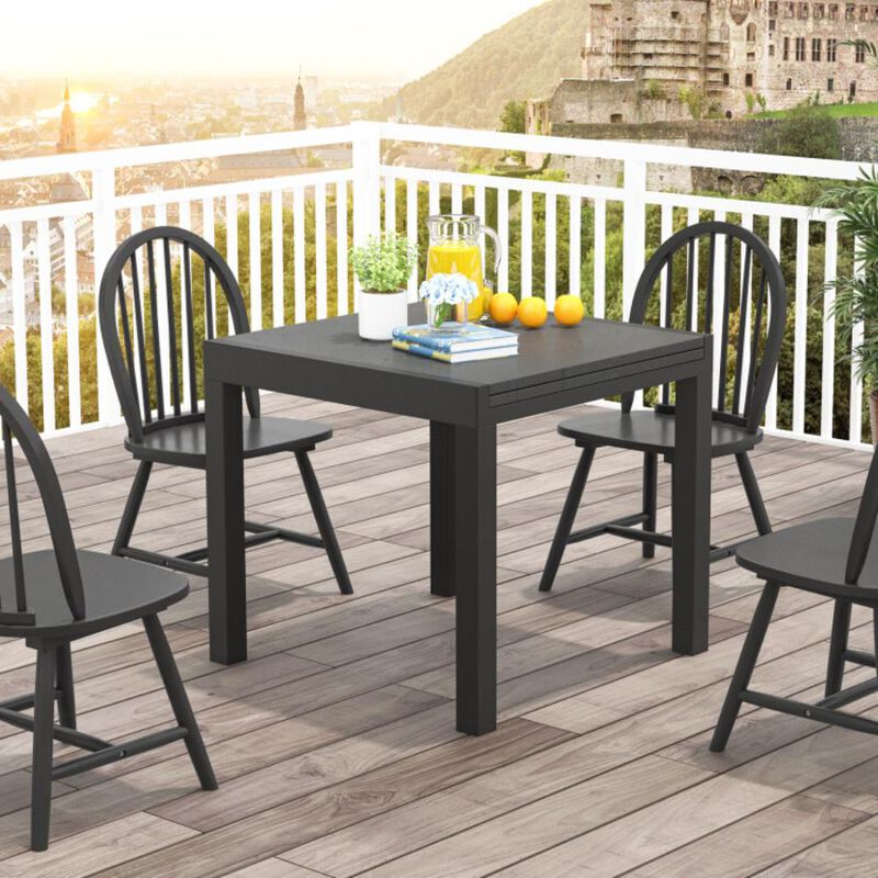 Hivvago Adjustable Patio Expandable Dining Table for 4-6 Person