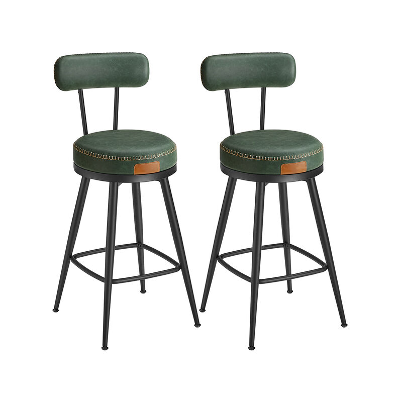 Comfortable Bar Stools Set of 2 for Dining Room or Counter Seating